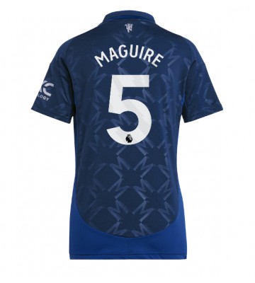Manchester United Harry Maguire #5 Replika Udebanetrøje Dame 2024-25 Kortærmet